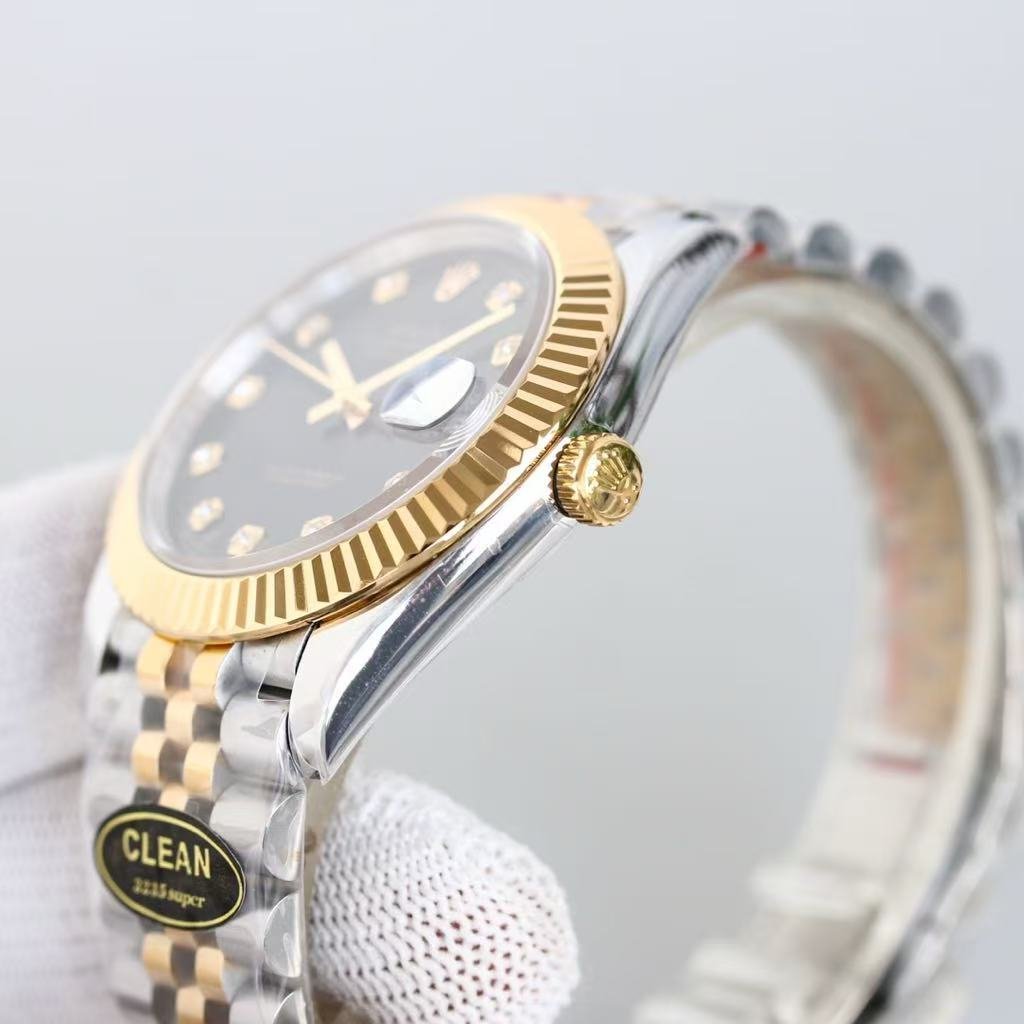 Rolex Day-Date Rose Gold Black Dial 126333 Replica Watch - Image 5
