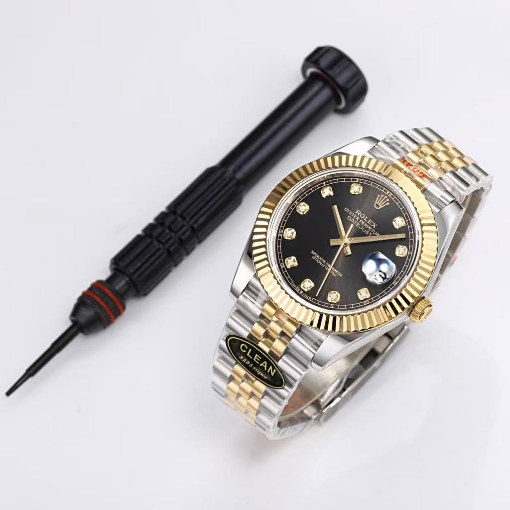 Rolex Day-Date Rose Gold Black Dial 126333 Replica Watch - Image 2