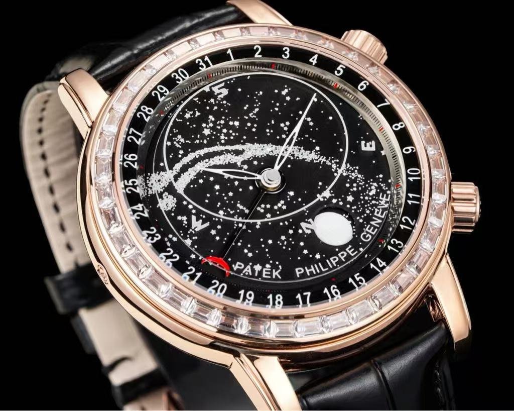 Patek Philippe--Moissanite Starry Rose Gold R6104-001 Replica Watch - Image 3