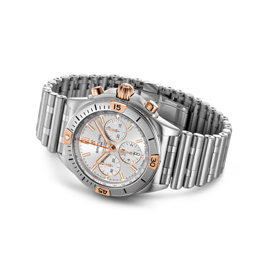 Breitling White Dial Silver Replica - Image 2