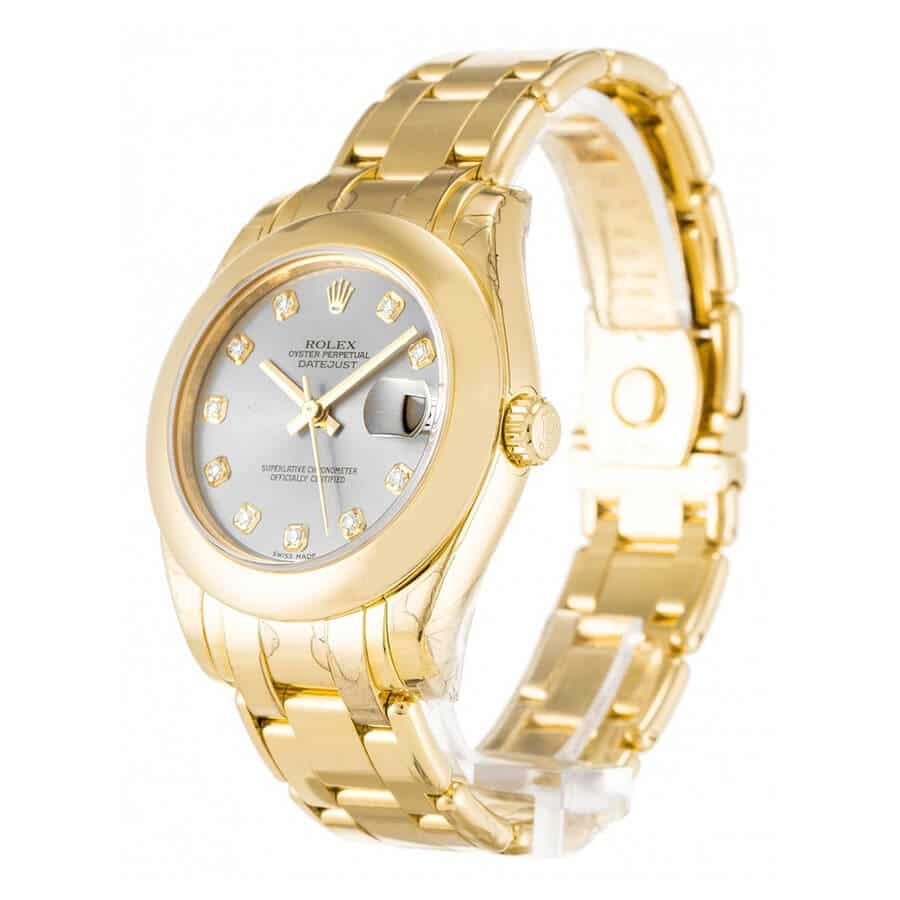 Rolex Pearl Master 81208 Gold & Diamond Dial Replica - Image 2
