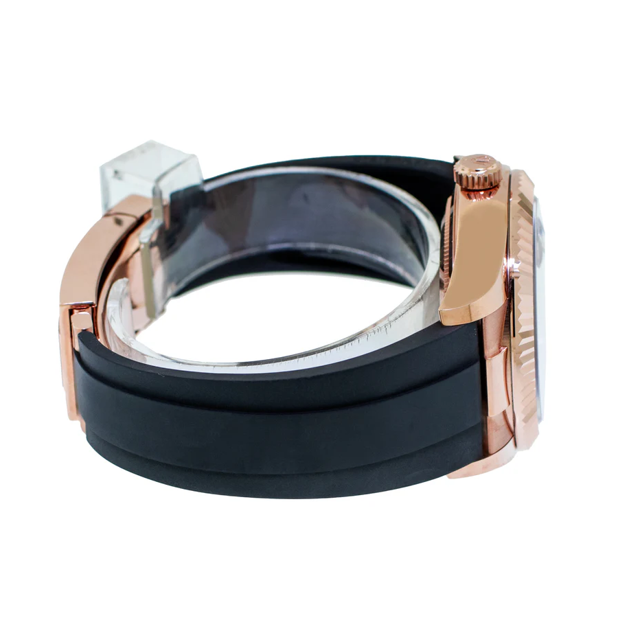 Rolex Sky-Dweller 326935-0007 SRO Automatic Everose Rhodium Dial Rubber Strap Replica - Image 4