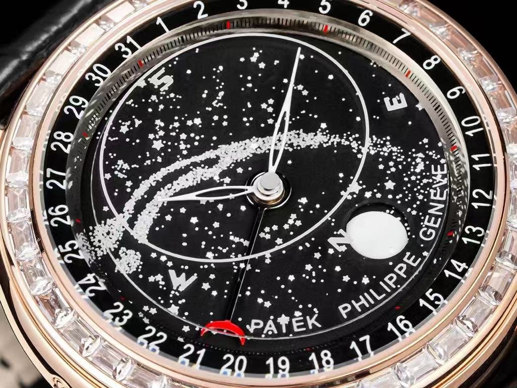 Patek Philippe--Moissanite Starry Rose Gold R6104-001 Replica Watch - Image 4