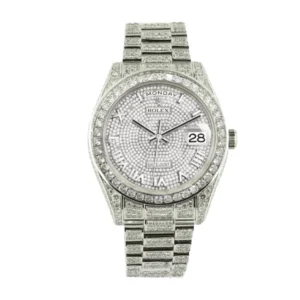 Rolex Datejust Baguette II White Gold Iced Out Diamond Dial 116300 Replica