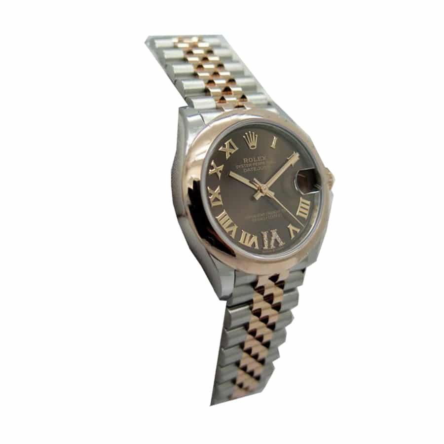 Rolex Datejust 278341RBR Everose Gold and Chocolate with Diamond Dial Jubilee Replica - Image 2
